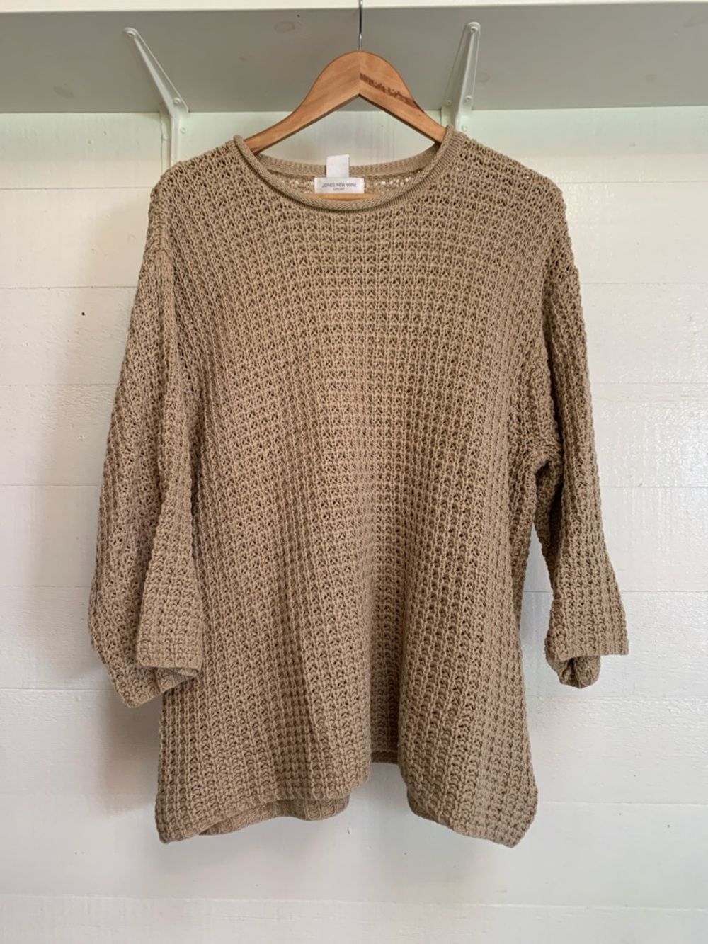 Jones New York Knit Sweater in Taupe
